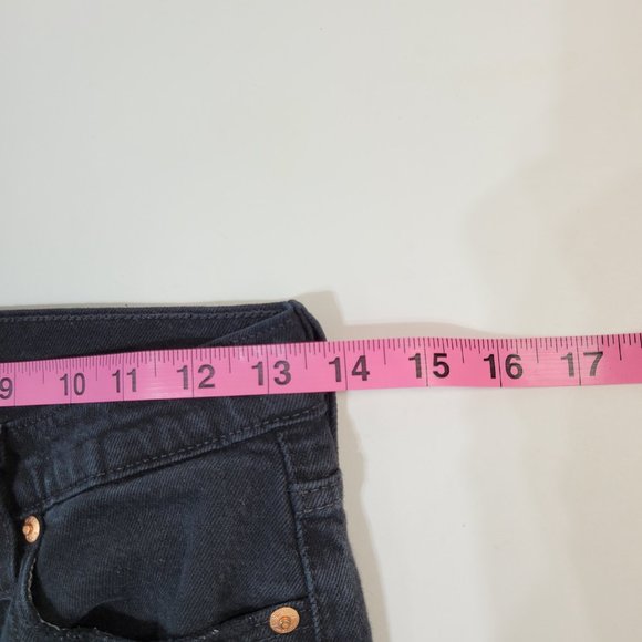 Levi's Women's Wedgie Ripped Jeans Denim Black - Size 24 - Picture 3 of 5